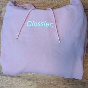 Glossier Soft Pink Oversized Pullover Hoodie Like New # 107